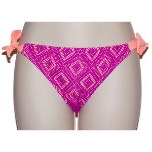 Hula Honey pink crochet bikini bottom
